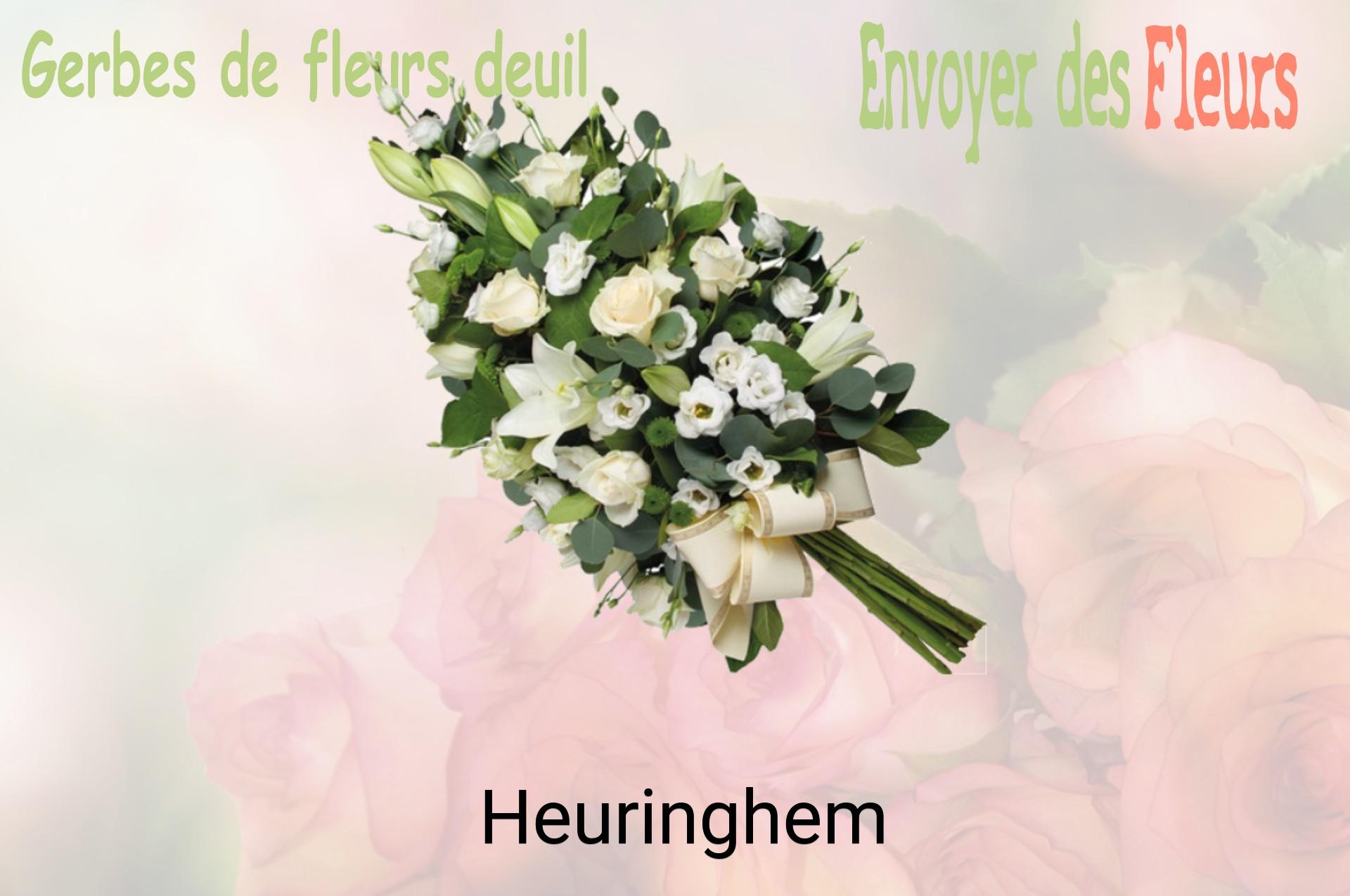 Gerbe de fleurs de deuil livrée à Heuringhem